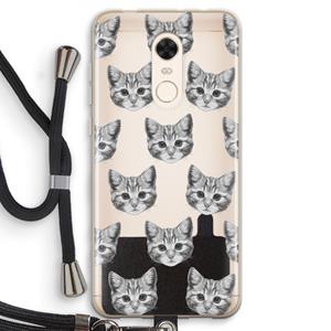 CaseCompany Kitten: Xiaomi Redmi 5 Transparant Hoesje met koord