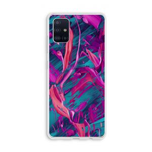 CaseCompany Pink Clouds: Galaxy A51 4G Transparant Hoesje