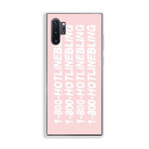 CaseCompany Hotline bling pink: Samsung Galaxy Note 10 Plus Transparant Hoesje