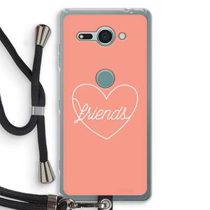CaseCompany Friends heart: Sony Xperia XZ2 Compact Transparant Hoesje met koord