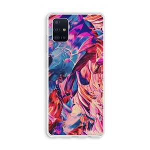 CaseCompany Pink Orchard: Galaxy A51 4G Transparant Hoesje