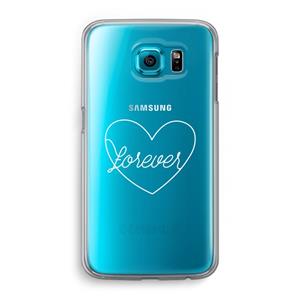 CaseCompany Forever heart pastel: Samsung Galaxy S6 Transparant Hoesje