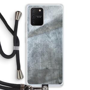 CaseCompany Grey Stone: Samsung Galaxy S10 Lite Transparant Hoesje met koord