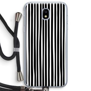 CaseCompany Stripes: Samsung Galaxy J5 (2017) Transparant Hoesje met koord
