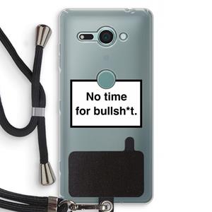 CaseCompany No time: Sony Xperia XZ2 Compact Transparant Hoesje met koord