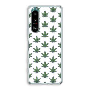 CaseCompany Weed: Sony Xperia 5 III Transparant Hoesje