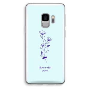 CaseCompany Bloom with grace: Samsung Galaxy S9 Transparant Hoesje