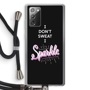 CaseCompany Sparkle quote: Samsung Galaxy Note 20 / Note 20 5G Transparant Hoesje met koord