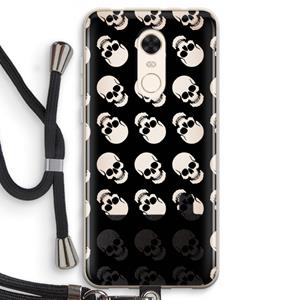 CaseCompany Musketon Skulls: Xiaomi Redmi 5 Transparant Hoesje met koord