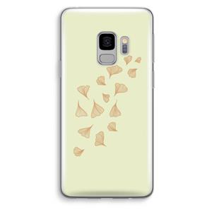 CaseCompany Falling Leaves: Samsung Galaxy S9 Transparant Hoesje