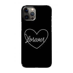 CaseCompany Forever heart black: Volledig geprint iPhone 12 Hoesje