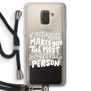CaseCompany The prettiest: Samsung Galaxy A8 (2018) Transparant Hoesje met koord