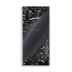 CaseCompany Zwart marmer: Samsung Galaxy Note 10 Plus Transparant Hoesje