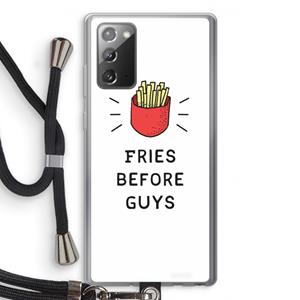 CaseCompany Fries before guys: Samsung Galaxy Note 20 / Note 20 5G Transparant Hoesje met koord
