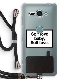 CaseCompany Self love: Sony Xperia XZ2 Compact Transparant Hoesje met koord