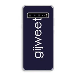 CaseCompany Gijweet: Samsung Galaxy S10 5G Transparant Hoesje