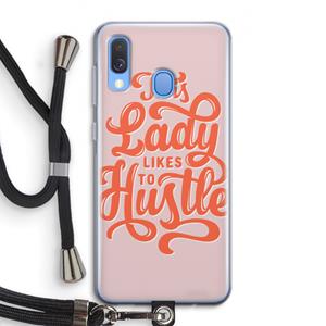 CaseCompany Hustle Lady: Samsung Galaxy A40 Transparant Hoesje met koord