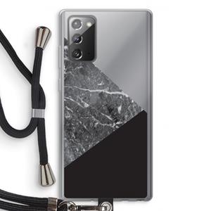 CaseCompany Combinatie marmer: Samsung Galaxy Note 20 / Note 20 5G Transparant Hoesje met koord
