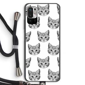 CaseCompany Kitten: Xiaomi Redmi Note 10 5G Transparant Hoesje met koord