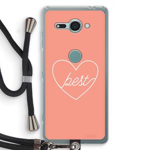 CaseCompany Best heart: Sony Xperia XZ2 Compact Transparant Hoesje met koord