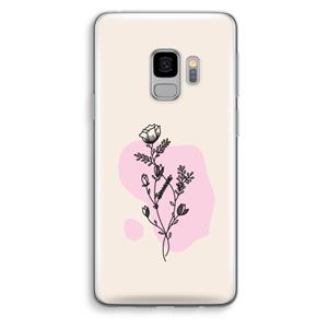 CaseCompany Roses are red: Samsung Galaxy S9 Transparant Hoesje