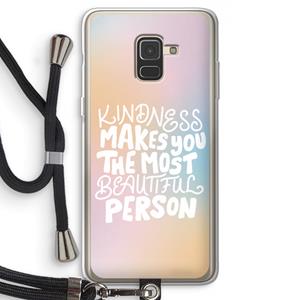 CaseCompany The prettiest: Samsung Galaxy A8 (2018) Transparant Hoesje met koord