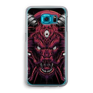 CaseCompany Hell Hound and Serpents: Samsung Galaxy S6 Transparant Hoesje