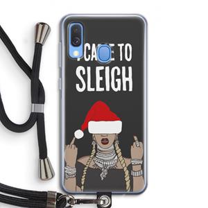 CaseCompany Came To Sleigh: Samsung Galaxy A40 Transparant Hoesje met koord