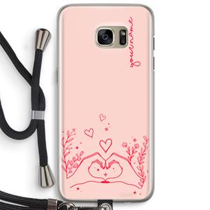 CaseCompany Love is in the air: Samsung Galaxy S7 Edge Transparant Hoesje met koord