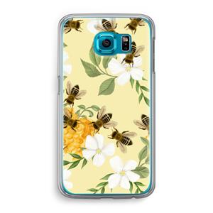 CaseCompany No flowers without bees: Samsung Galaxy S6 Transparant Hoesje
