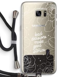 CaseCompany Good stories: Samsung Galaxy S7 Edge Transparant Hoesje met koord