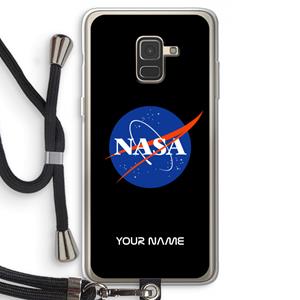 CaseCompany NASA: Samsung Galaxy A8 (2018) Transparant Hoesje met koord