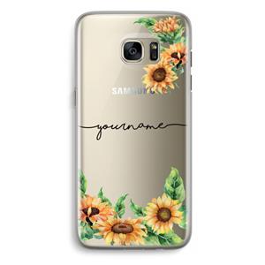 CaseCompany Zonnebloemen: Samsung Galaxy S7 Edge Transparant Hoesje