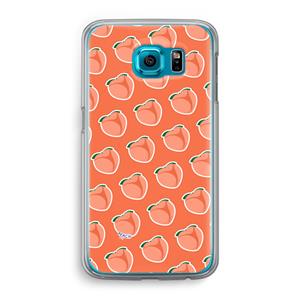 CaseCompany Just peachy: Samsung Galaxy S6 Transparant Hoesje