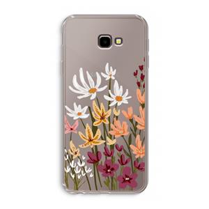 CaseCompany Painted wildflowers: Samsung Galaxy J4 Plus Transparant Hoesje