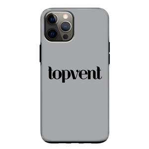 CaseCompany Topvent Grijs Zwart: iPhone 12 Tough Case