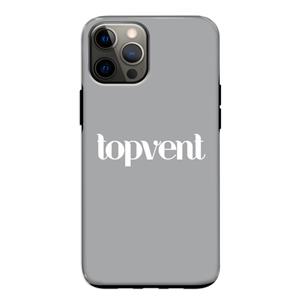 CaseCompany Topvent Grijs Wit: iPhone 12 Tough Case