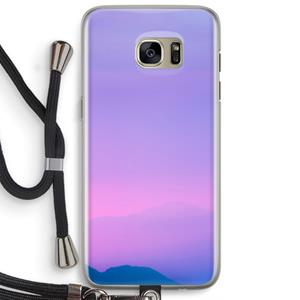 CaseCompany Sunset pastel: Samsung Galaxy S7 Edge Transparant Hoesje met koord