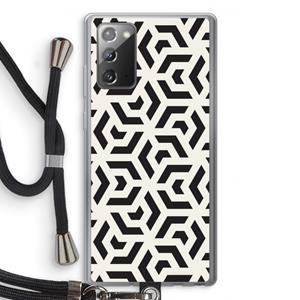 CaseCompany Crazy pattern: Samsung Galaxy Note 20 / Note 20 5G Transparant Hoesje met koord