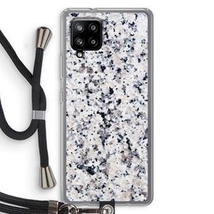 CaseCompany Gespikkelde marmer: Samsung Galaxy A42 5G Transparant Hoesje met koord