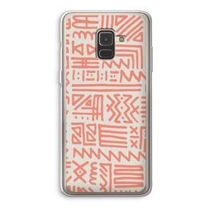CaseCompany Marrakech Pink: Samsung Galaxy A8 (2018) Transparant Hoesje