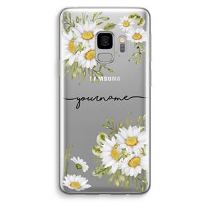 CaseCompany Daisies: Samsung Galaxy S9 Transparant Hoesje