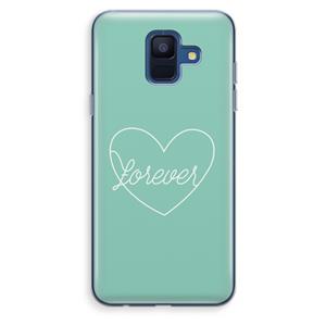 CaseCompany Forever heart pastel: Samsung Galaxy A6 (2018) Transparant Hoesje