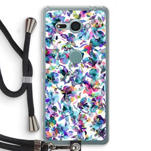 CaseCompany Hibiscus Flowers: Sony Xperia XZ2 Compact Transparant Hoesje met koord
