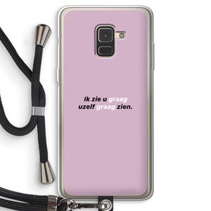 CaseCompany uzelf graag zien: Samsung Galaxy A8 (2018) Transparant Hoesje met koord