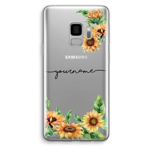 CaseCompany Zonnebloemen: Samsung Galaxy S9 Transparant Hoesje