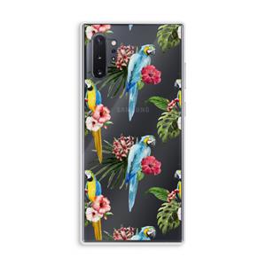 CaseCompany Kleurrijke papegaaien: Samsung Galaxy Note 10 Plus Transparant Hoesje