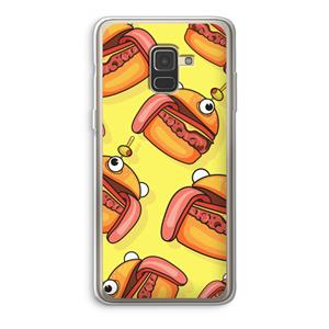 CaseCompany Hamburger: Samsung Galaxy A8 (2018) Transparant Hoesje