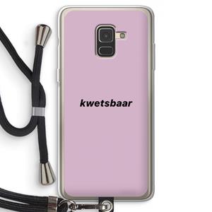 CaseCompany kwetsbaar: Samsung Galaxy A8 (2018) Transparant Hoesje met koord