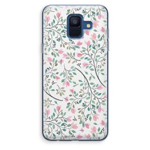 CaseCompany Sierlijke bloemen: Samsung Galaxy A6 (2018) Transparant Hoesje